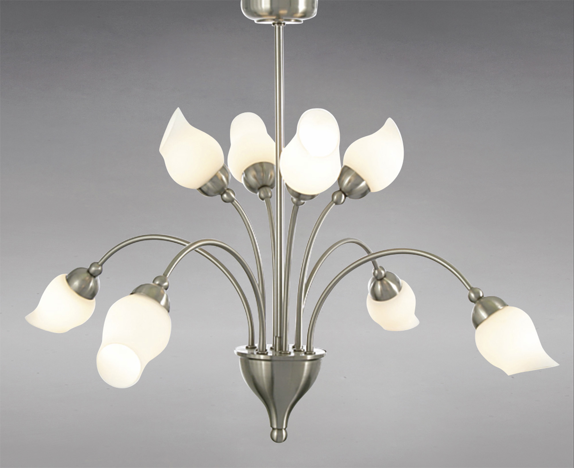Rimini Satin Chrome Ceiling Lights Diyas Multi Arm Fittings